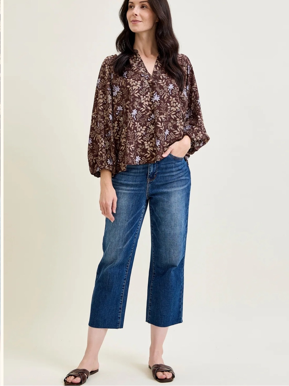 Judy Blue High Rise Medium wash Classic Cropped Wide Leg Jeans size 11/30